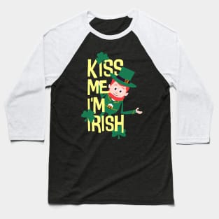 Kiss me I'm Irish Patty funny St. Patricks Day Baseball T-Shirt